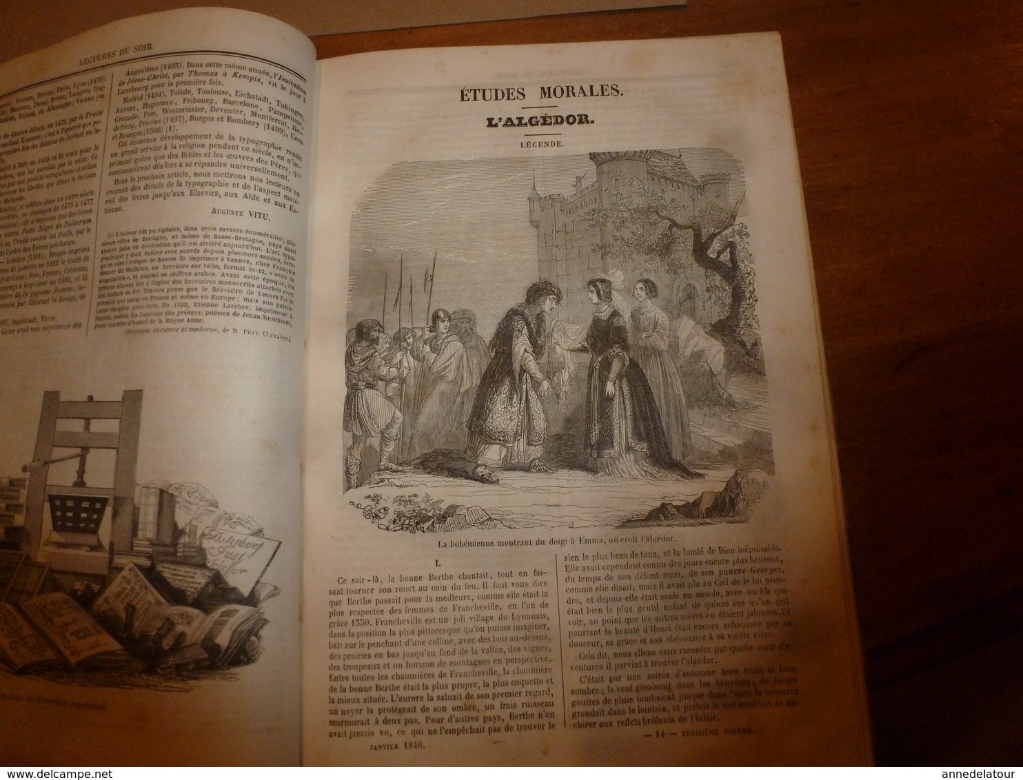 1845-46 MUSEE DES FAMILLES:Histoire de la danse;Histoire des poupées,des marionnettes;Tanger;Venise;Peintre Apelles ;etc