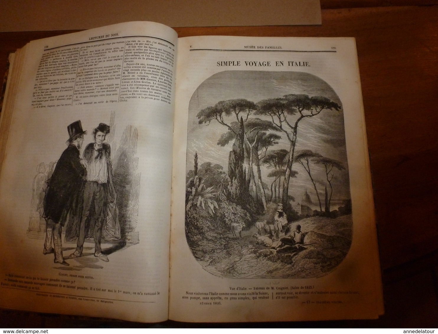 1845-46 MUSEE DES FAMILLES:Histoire de la danse;Histoire des poupées,des marionnettes;Tanger;Venise;Peintre Apelles ;etc