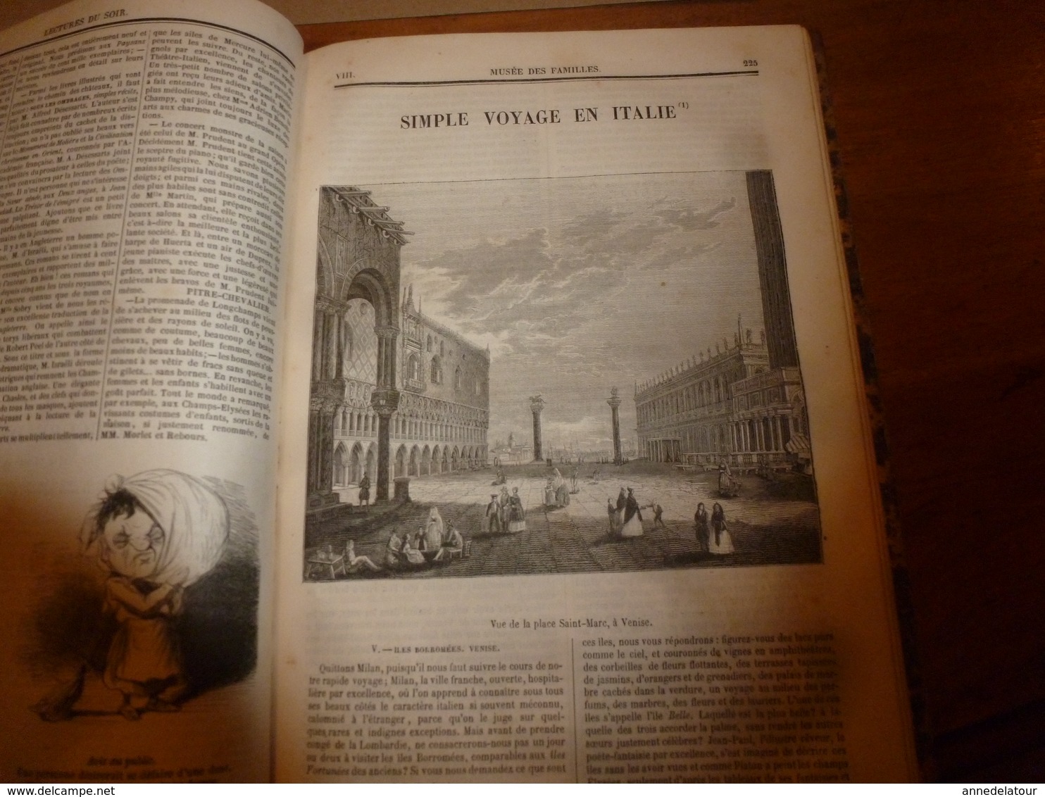 1845-46 MUSEE DES FAMILLES:Histoire de la danse;Histoire des poupées,des marionnettes;Tanger;Venise;Peintre Apelles ;etc