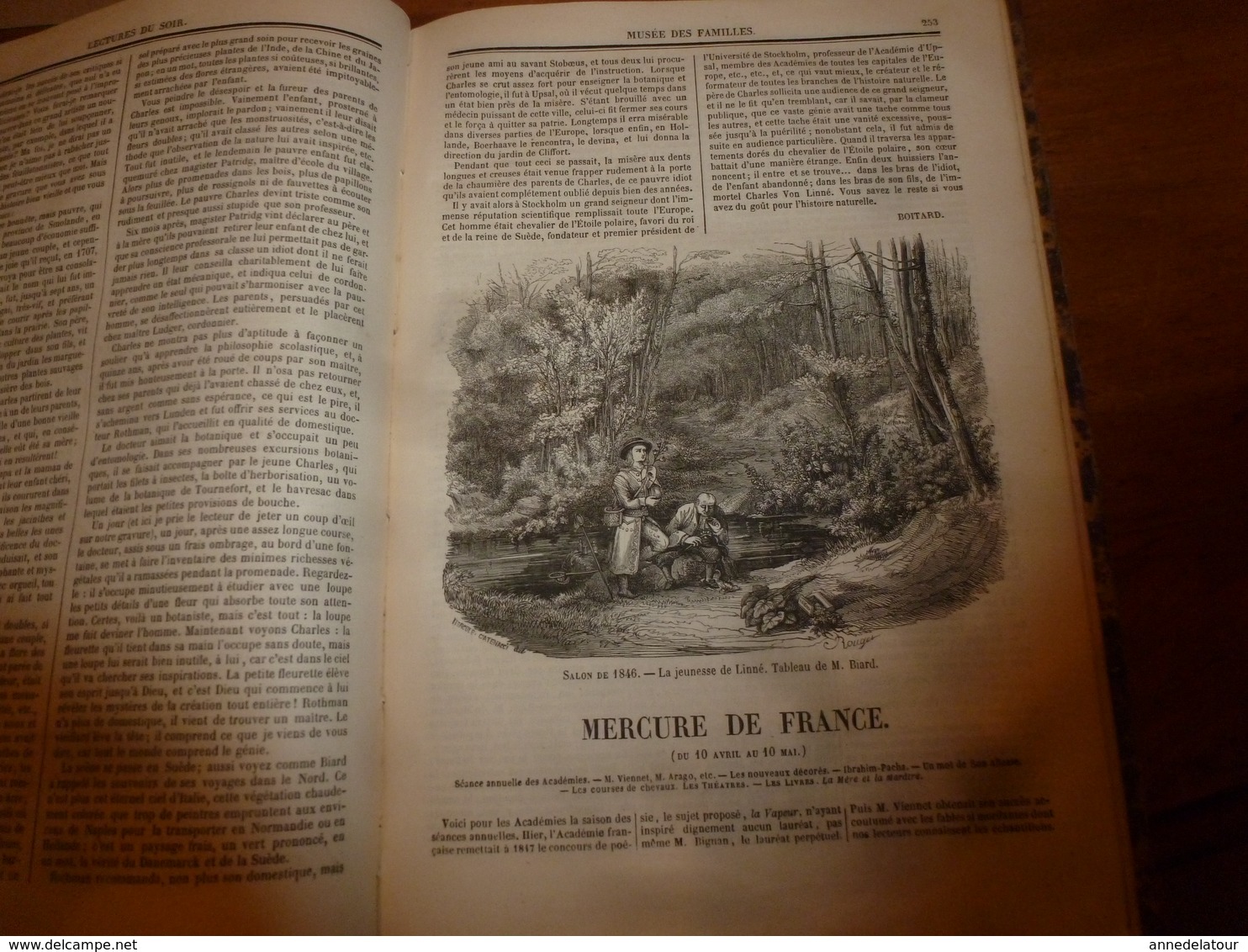 1845-46 MUSEE DES FAMILLES:Histoire de la danse;Histoire des poupées,des marionnettes;Tanger;Venise;Peintre Apelles ;etc