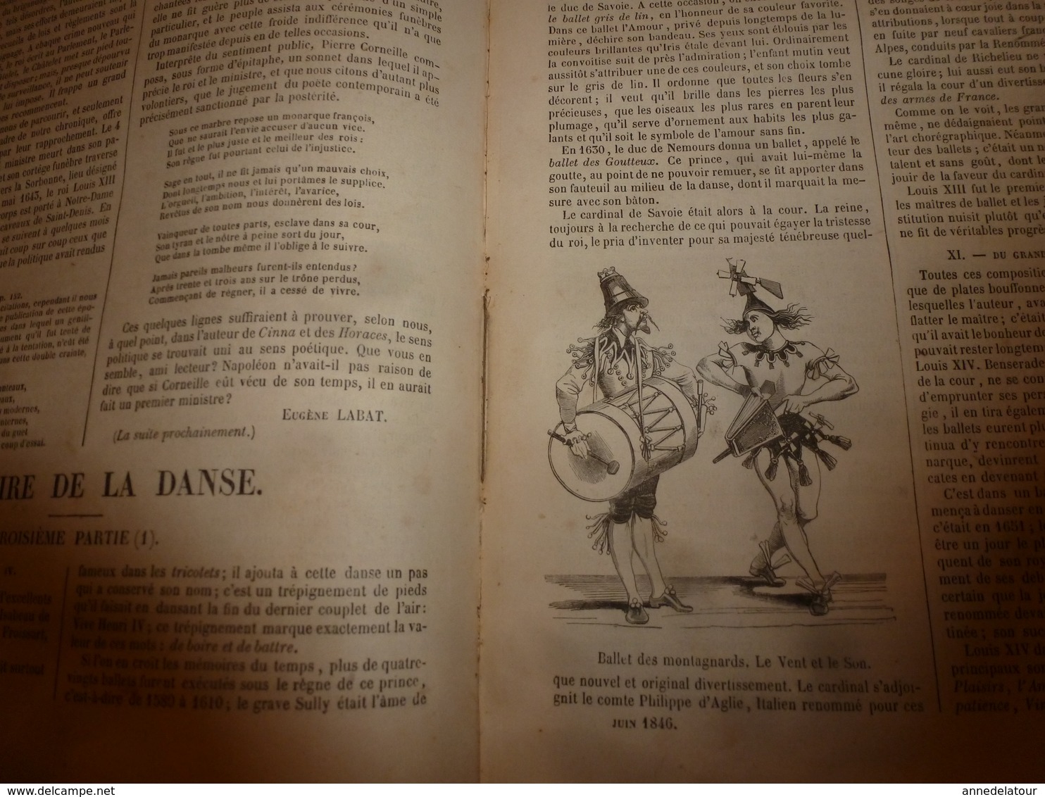 1845-46 MUSEE DES FAMILLES:Histoire de la danse;Histoire des poupées,des marionnettes;Tanger;Venise;Peintre Apelles ;etc