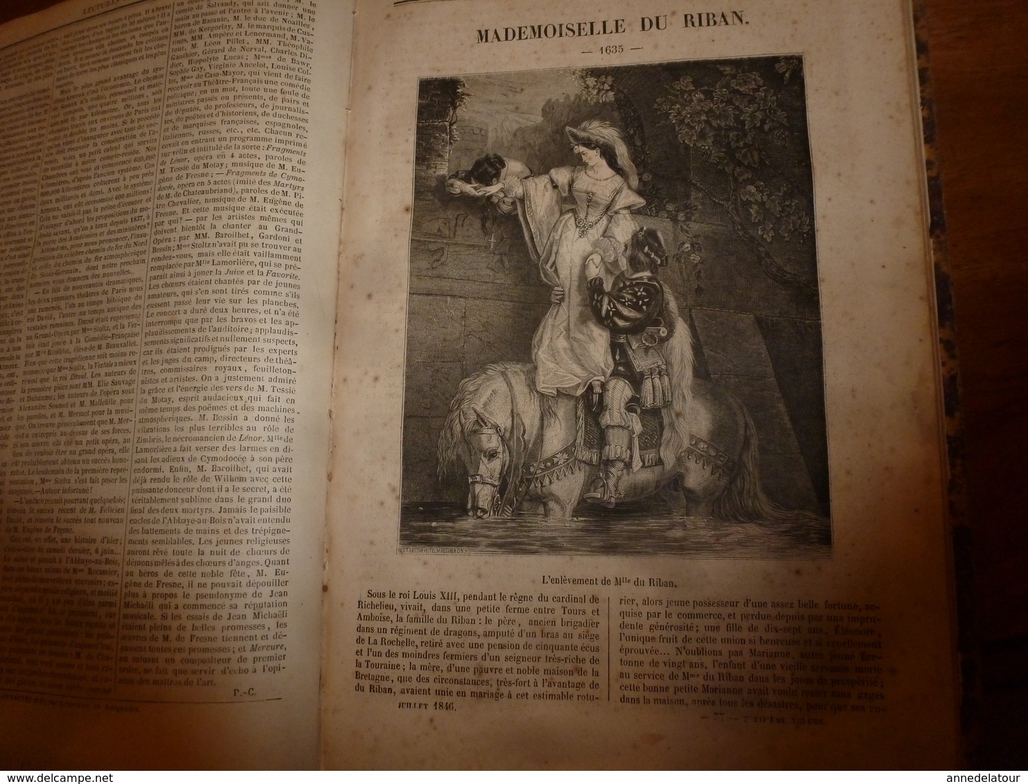 1845-46 MUSEE DES FAMILLES:Histoire de la danse;Histoire des poupées,des marionnettes;Tanger;Venise;Peintre Apelles ;etc