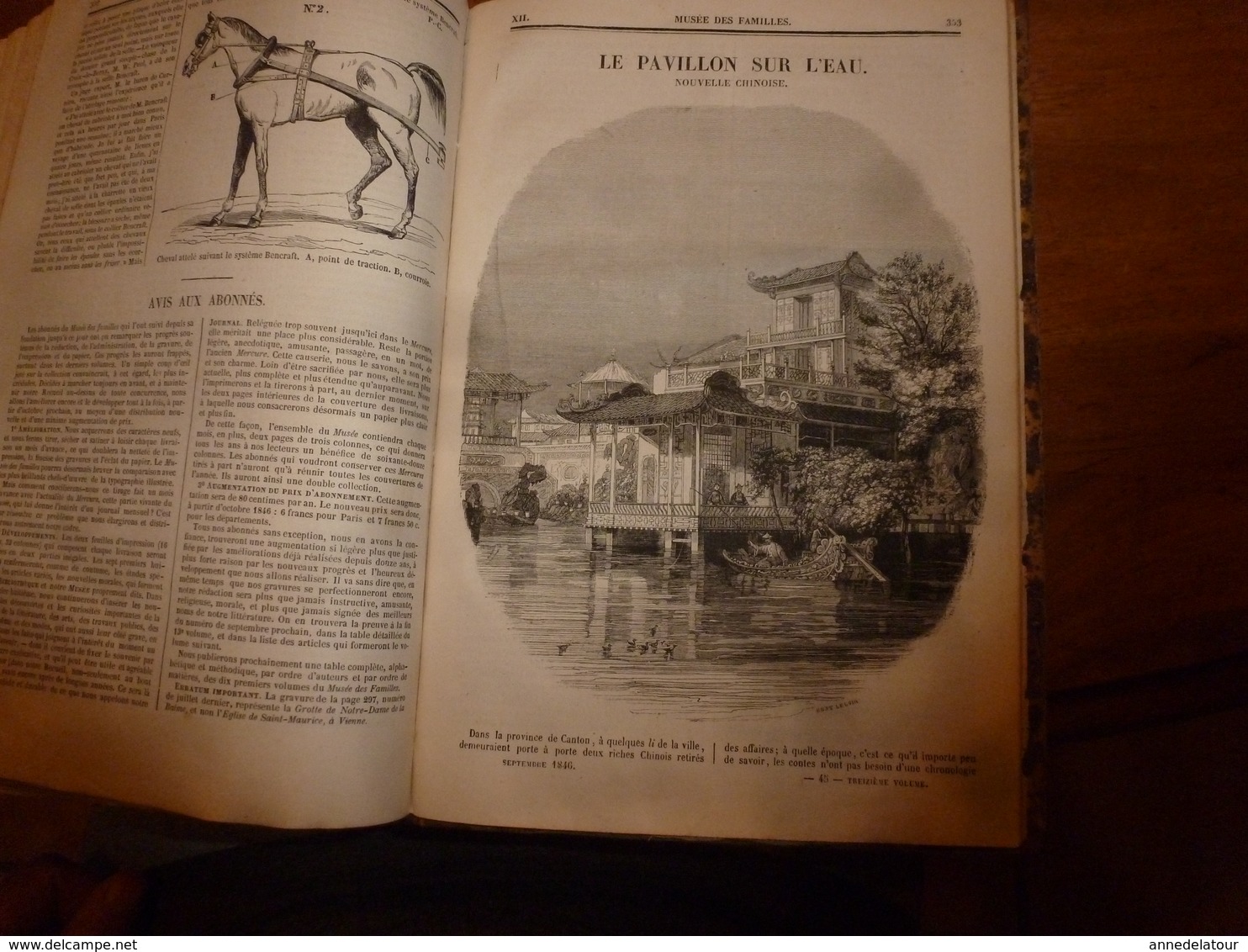 1845-46 MUSEE DES FAMILLES:Histoire de la danse;Histoire des poupées,des marionnettes;Tanger;Venise;Peintre Apelles ;etc