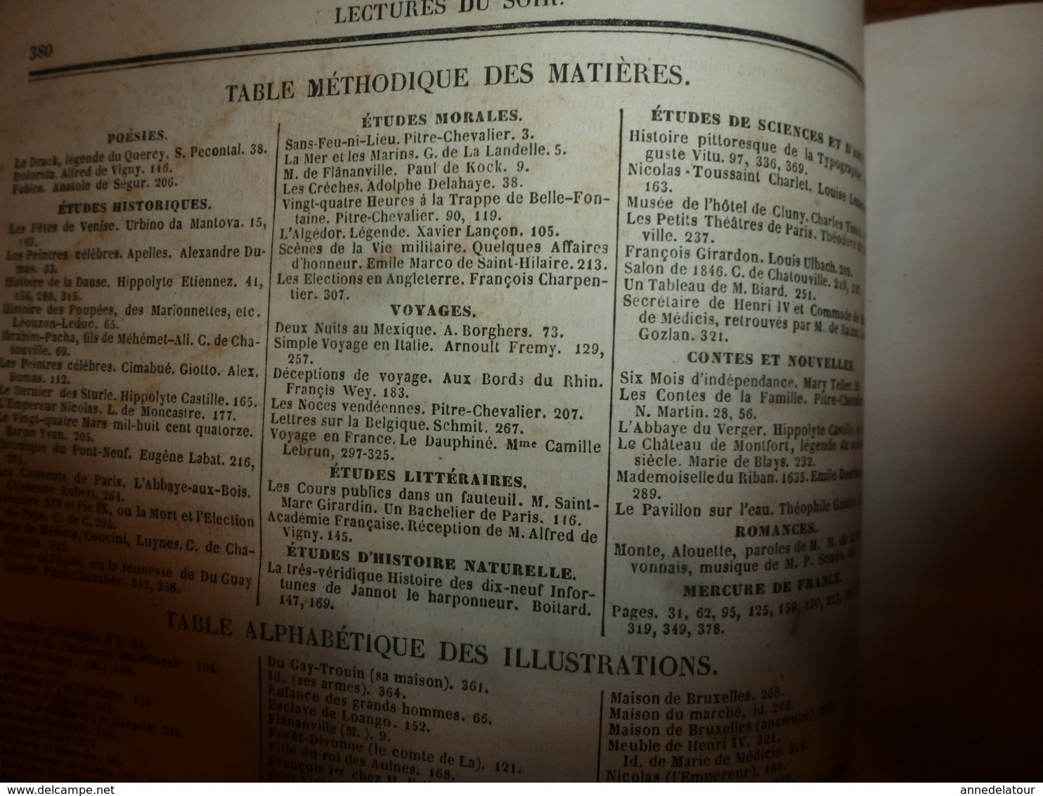 1845-46 MUSEE DES FAMILLES:Histoire de la danse;Histoire des poupées,des marionnettes;Tanger;Venise;Peintre Apelles ;etc