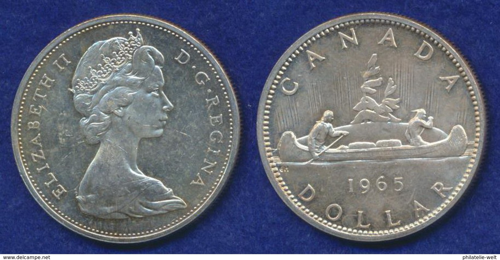 Kanada 1 Dollar 1965 Kanu Ag800 23,3g - Canada