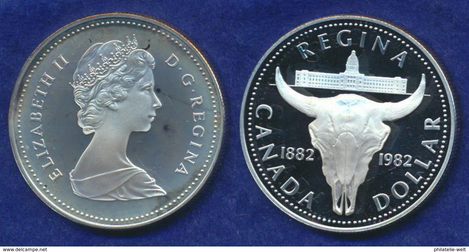 Kanada 1 Dollar 1982 100 Jahre Regina Ag500 23,3g - Canada