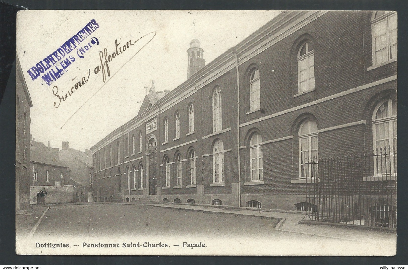 +++ CPA - DOTTIGNIES - Pensionnat St Charles - Façade   // - Mouscron - Moeskroen