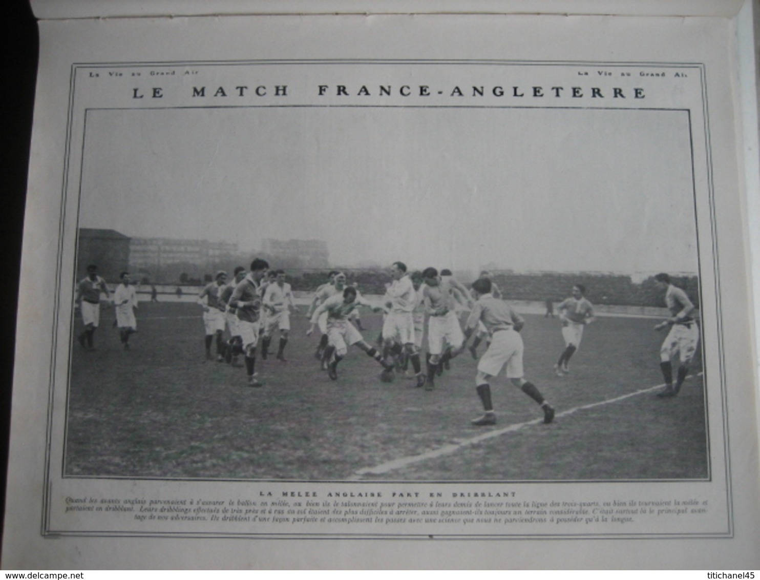 1910 RUGBY : FRANCE ANGLETERRE/ROUGIER AU DESSUS DE LA MEDITERRANEE/FARMAN RECORD VOL AVEC PASSAGERS - 1900 - 1949