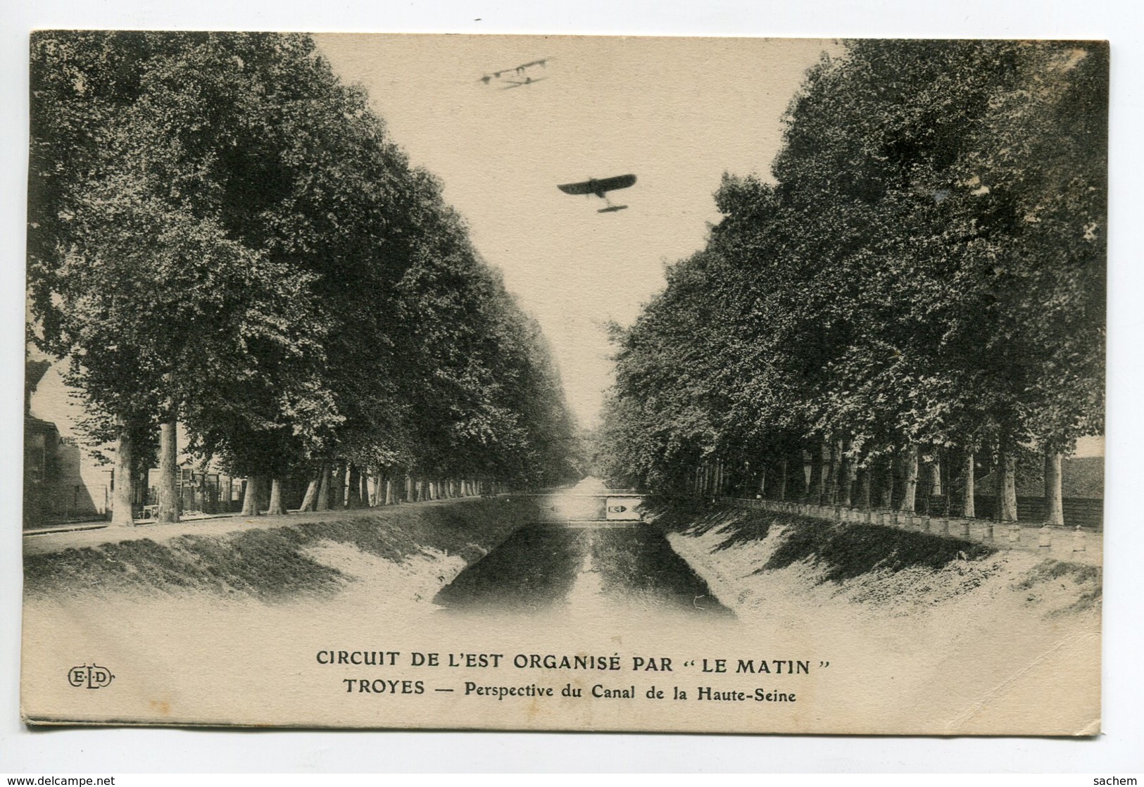 10 TROYES Aviation Circuit De L'Est Par Journal " Le Matin " Avion Au Dessus Du Canal Haute Seine   écrite 19  D04 2019 - Troyes