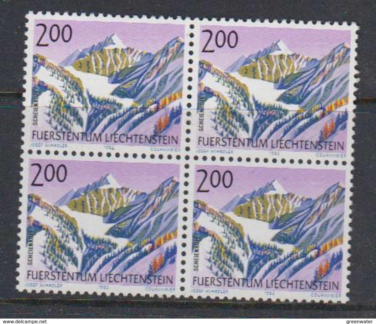 Liechtenstein 1993 Berge VI 1v Bl Of 4 ** Mnh (42150C) - Ongebruikt