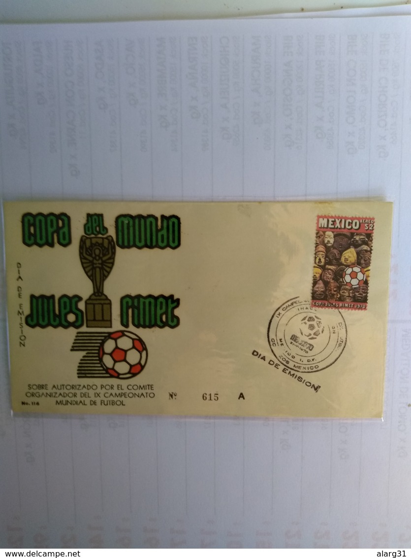 Mexico Two Fdc 2 ND SET World Cup 1970 - 1970 – Mexique