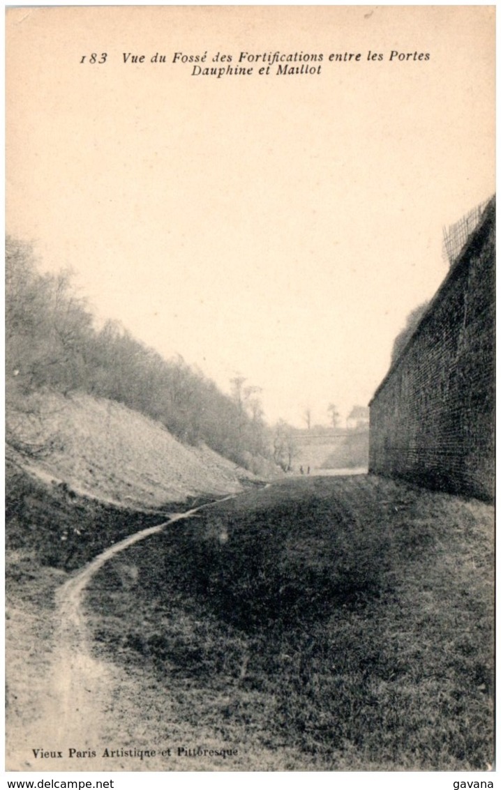 75 Vieux Paris Artistique Et Pittoresque - Vue Du Fossé Des Fortifications Entre Les Portes Dauphine Et Maillot - Autres & Non Classés