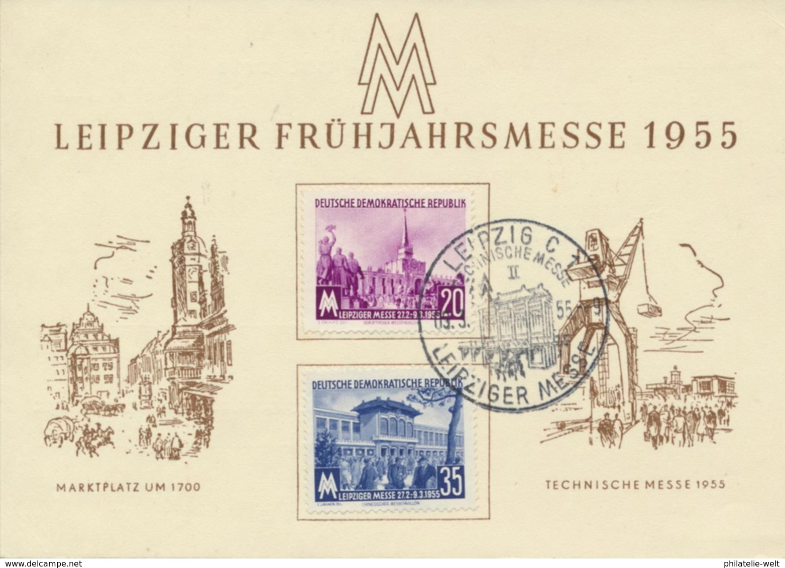 DDR 447/48 Auf Messesonderkarte Sonderstempel Leipzig - Lettres & Documents