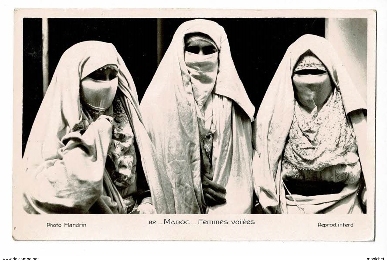 82 - Maroc - Femmes Voilées - Photo Flandrin - Circulé Date Illisible - Afrique