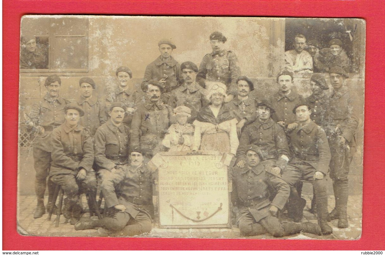 PHOTOGRAPHIE HONNEUR A LA CLASSE 1915 GLOIRE AU 26e CHASSEURS ALPINS SOLDAT MENARD DE NOGENT LE ROTROU - Guerre, Militaire