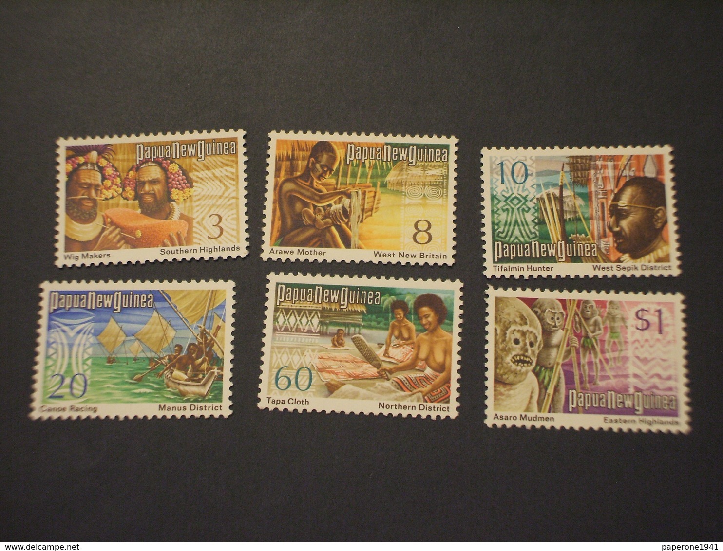 PAPUA - 1974 PITTORICA 6 VALORI - NUOVI(++) - Papua Nuova Guinea
