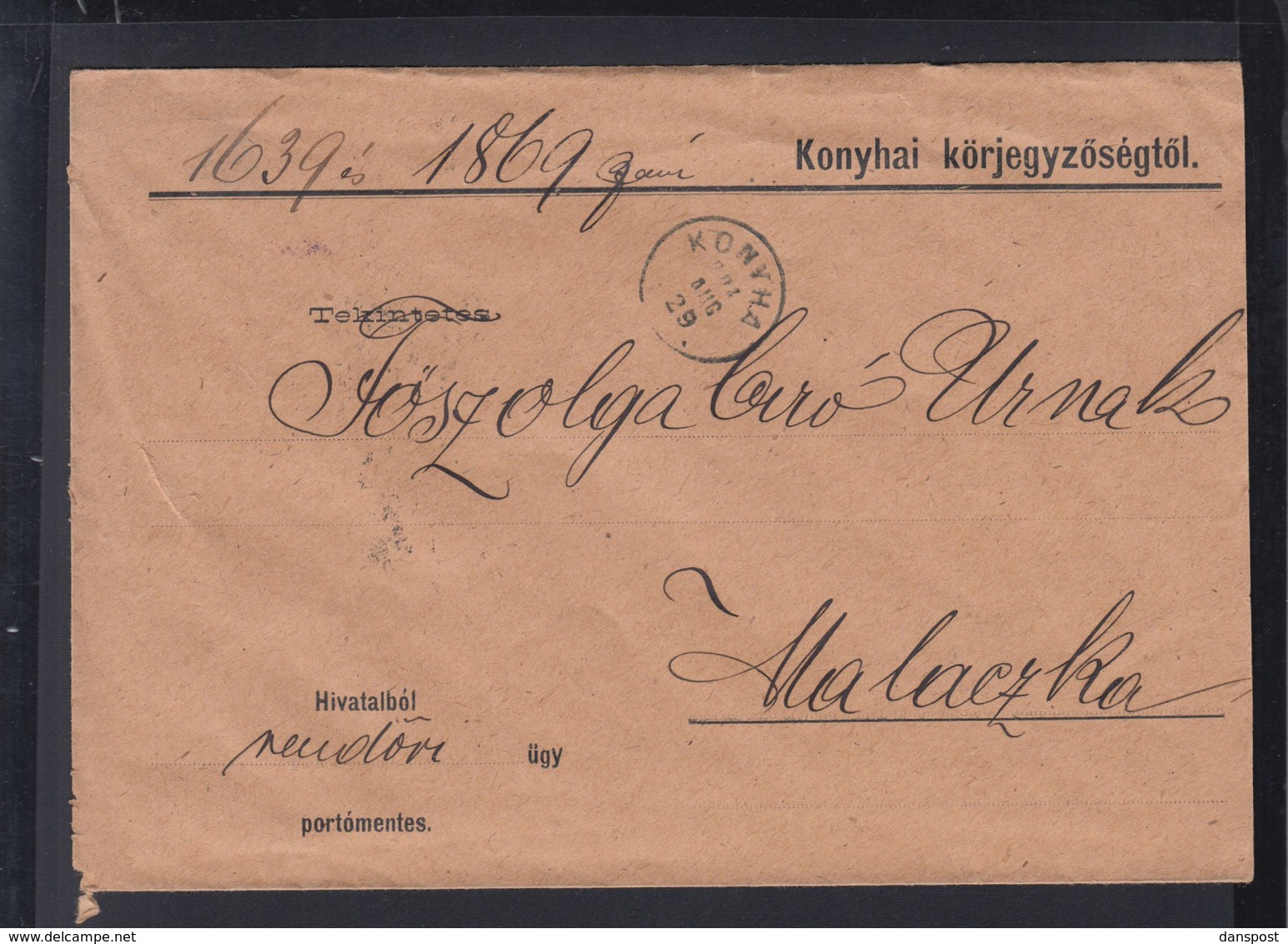 Hungary Slovakia Cover 1902 Konyha Kuchyňa - Covers & Documents