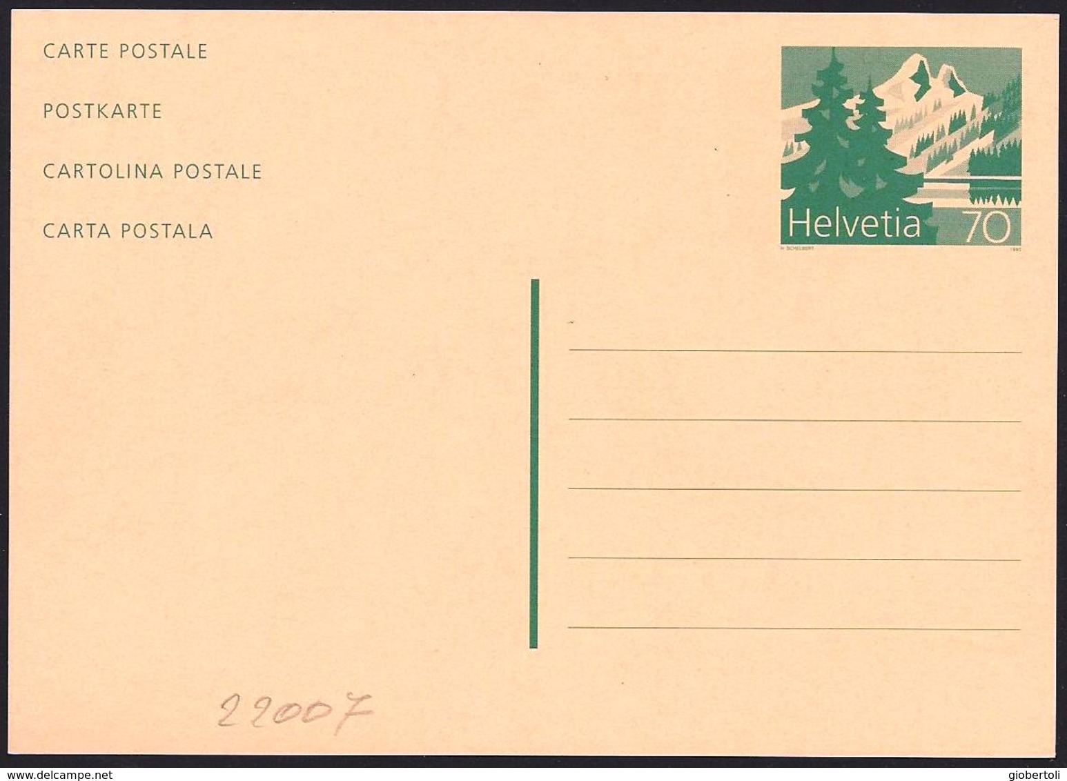 Svizzera/Switzerland/Suisse: Intero, Stationery, Entier, Montagna, Mountain, Montagne - Altri & Non Classificati