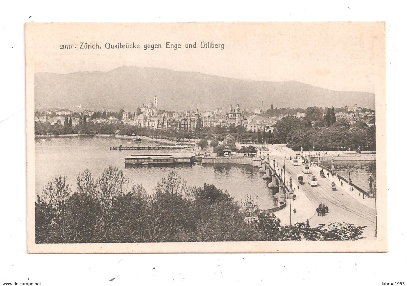 Zürich -Quaibrücke Gegen Enge Und Ütliberg-(C.9967) - Enge