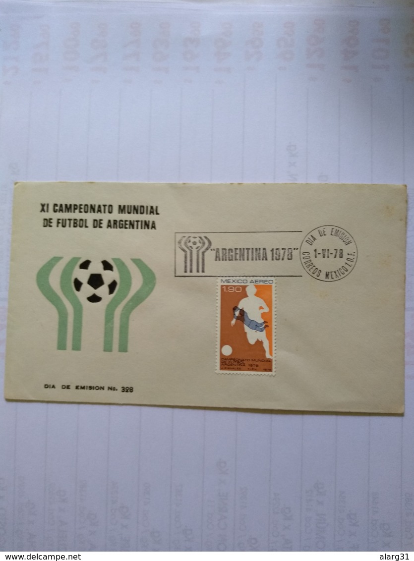 Mexico Two Fdc Of 3 Football Cup 1978 Argentina - 1978 – Argentine