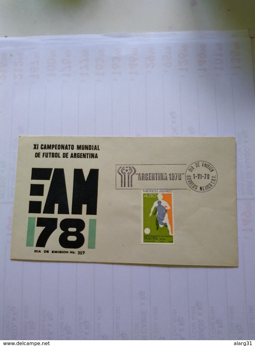 Mexico Two Fdc Of 3 Football Cup 1978 Argentina - 1978 – Argentine