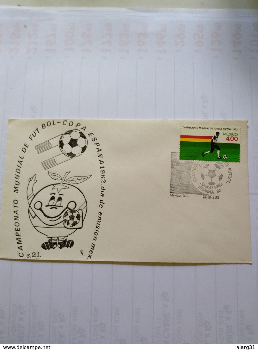 Mexico There Fdc Of 3 Football Cup 1982 España - 1982 – Espagne