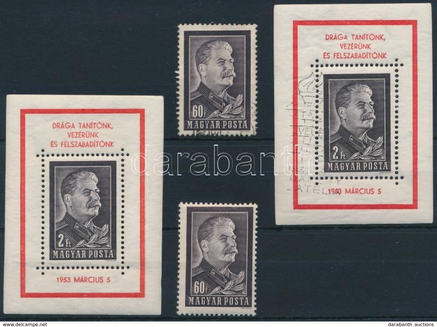 ** O 1953 Sztálin Gyász Bélyeg és Blokk Bélyegzett és Postatiszta (12.400) - Sonstige & Ohne Zuordnung
