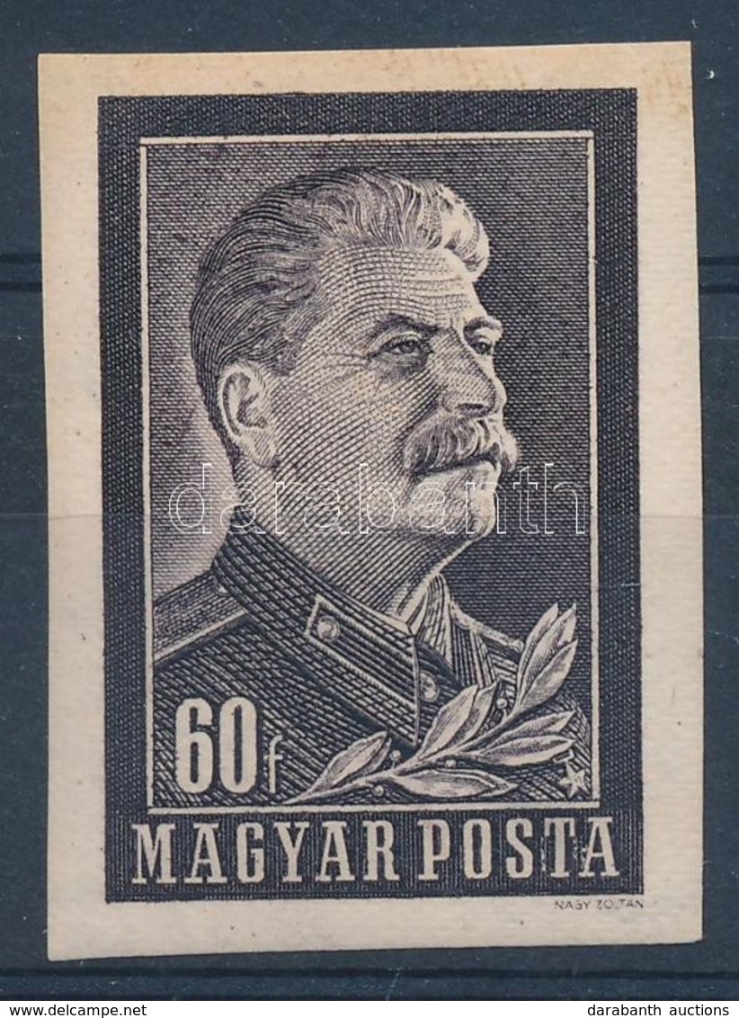 ** 1953 Sztálin -gyász Vágott Bélyeg (6.000) - Other & Unclassified