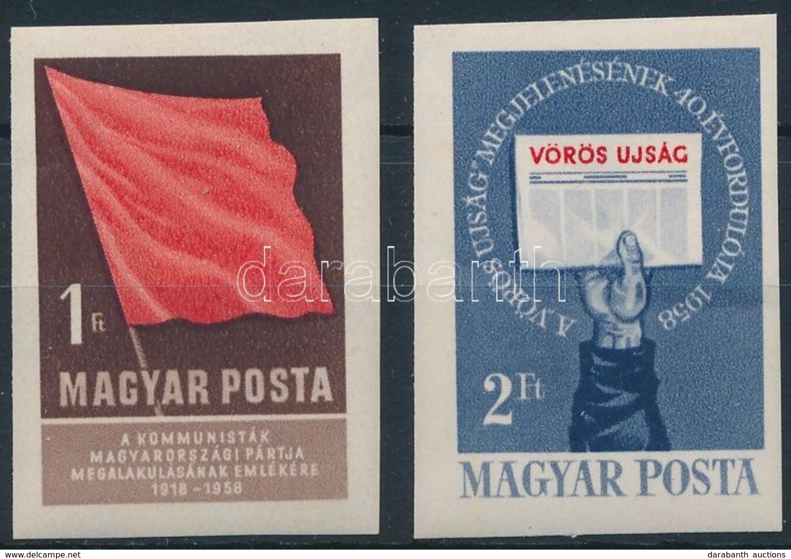 ** 1958 Kommunisták Magyarországi Pártja I. Vágott Sor (4.000) - Autres & Non Classés