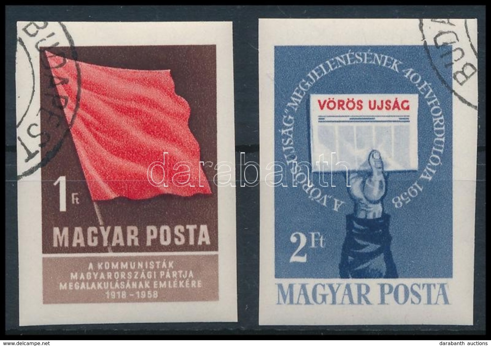 O 1958 Kommunisták Magyarországi Pártja (I.) Vágott Sor (4.000) - Otros & Sin Clasificación