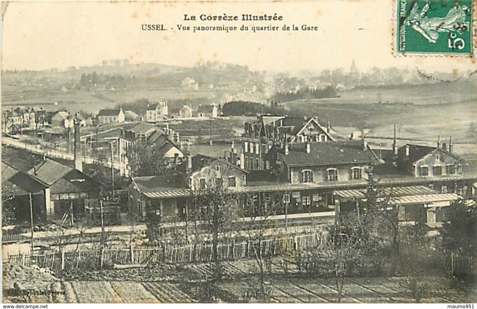 19 USSEL - VUE PANORAMIQUE DU QUARTIER DE LA GARE - Ussel