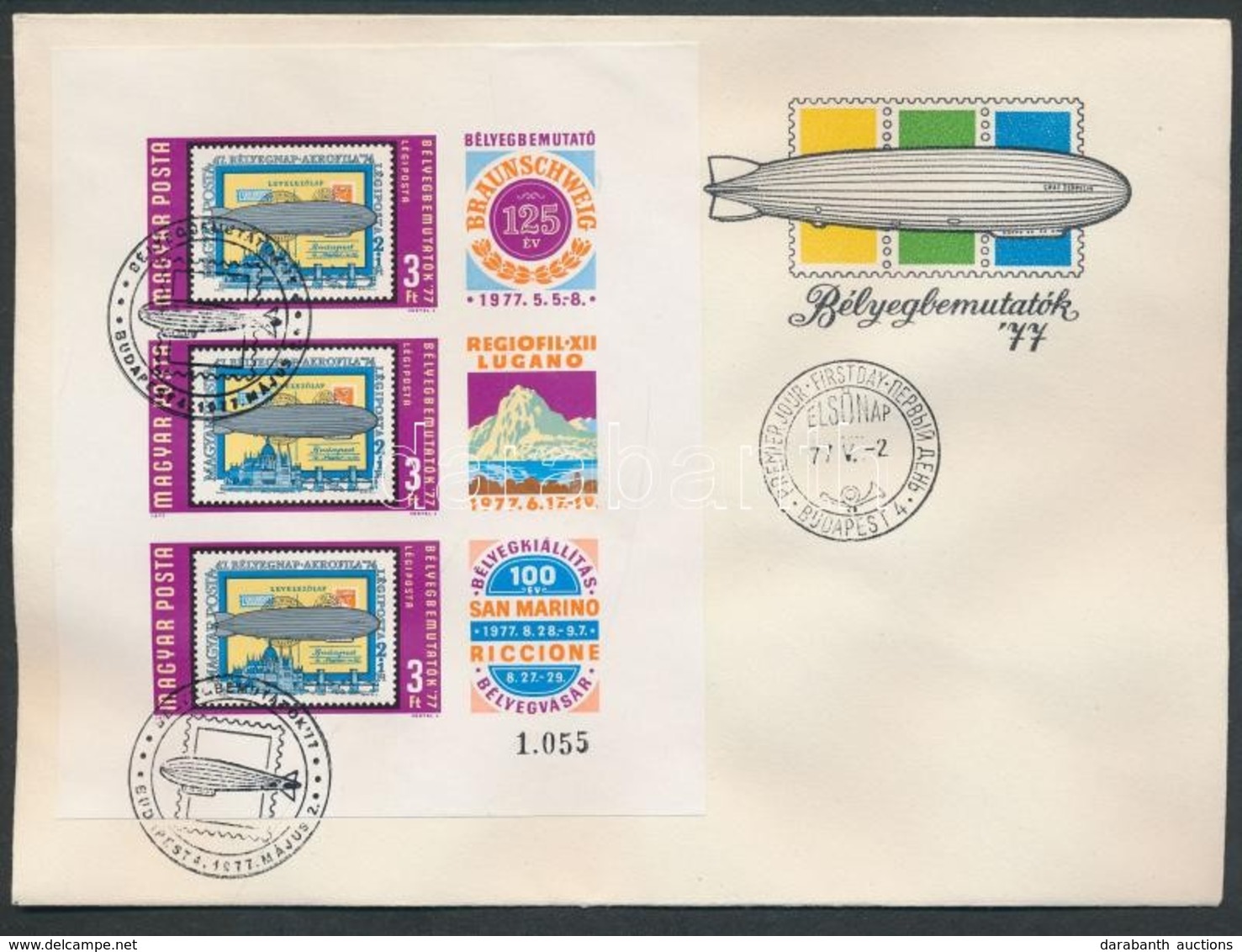 1977 Bélyegbemutatók Vágott Blokk FDC-n (4.000) - Otros & Sin Clasificación