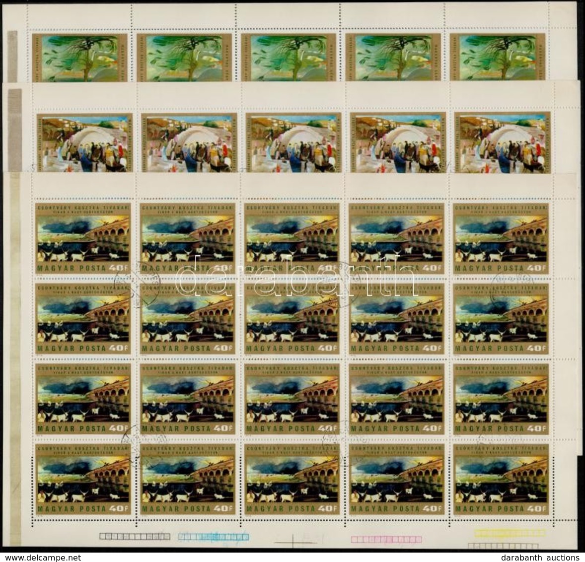 O 1973 Csontváry 3 Teljes ívsor (15.000) - Autres & Non Classés