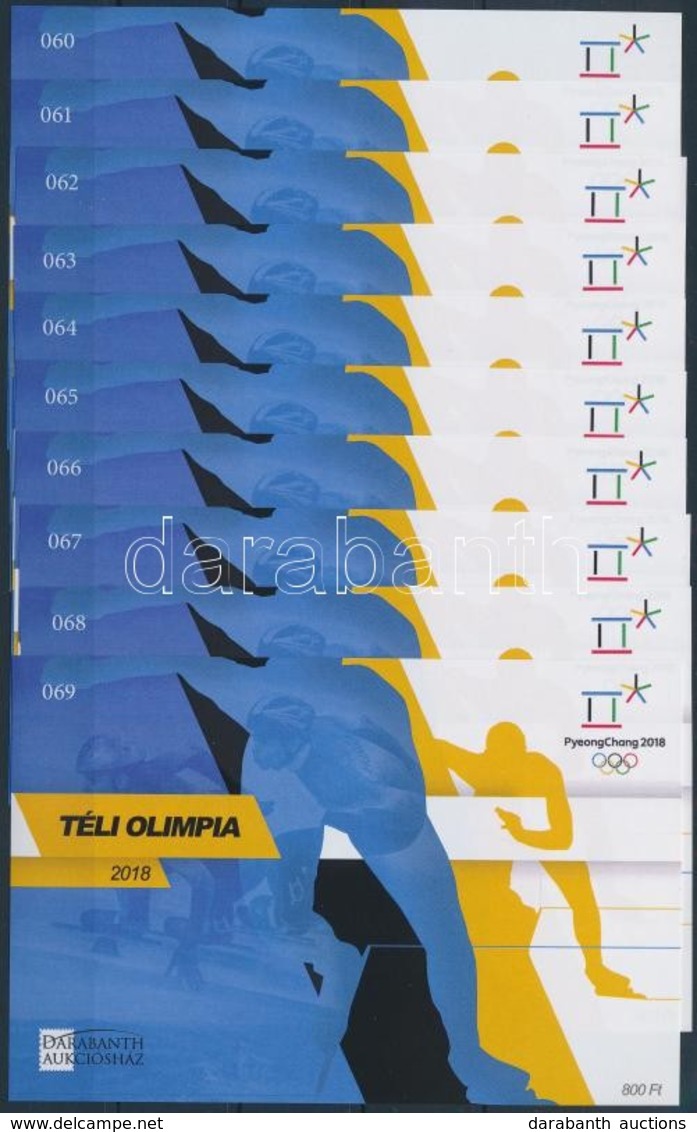 ** 2018 10 Db Téli Olimpia Emlékív (15.000) - Otros & Sin Clasificación