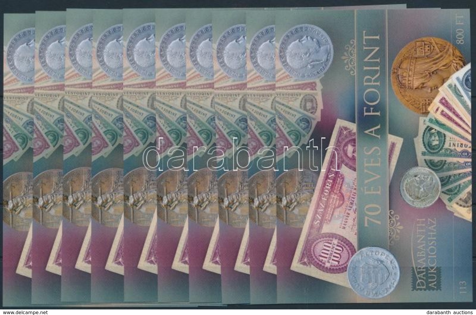 ** 2016 10 Db 70 éves A Forint Emlékív (15.000) - Otros & Sin Clasificación