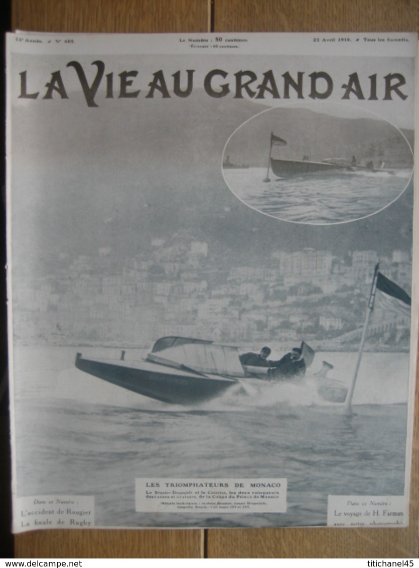 1910 AVIATION : H. FARMAN- MEETING DE NICE/ RUGBY : LYON CHAMPION DE FRANCE/ BOXE : SAM MAC VEA VAINQUEUR De JIM STEWART - 1900 - 1949