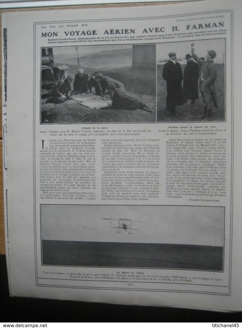 1910 AVIATION : H. FARMAN- MEETING DE NICE/ RUGBY : LYON CHAMPION DE FRANCE/ BOXE : SAM MAC VEA VAINQUEUR De JIM STEWART - 1900 - 1949