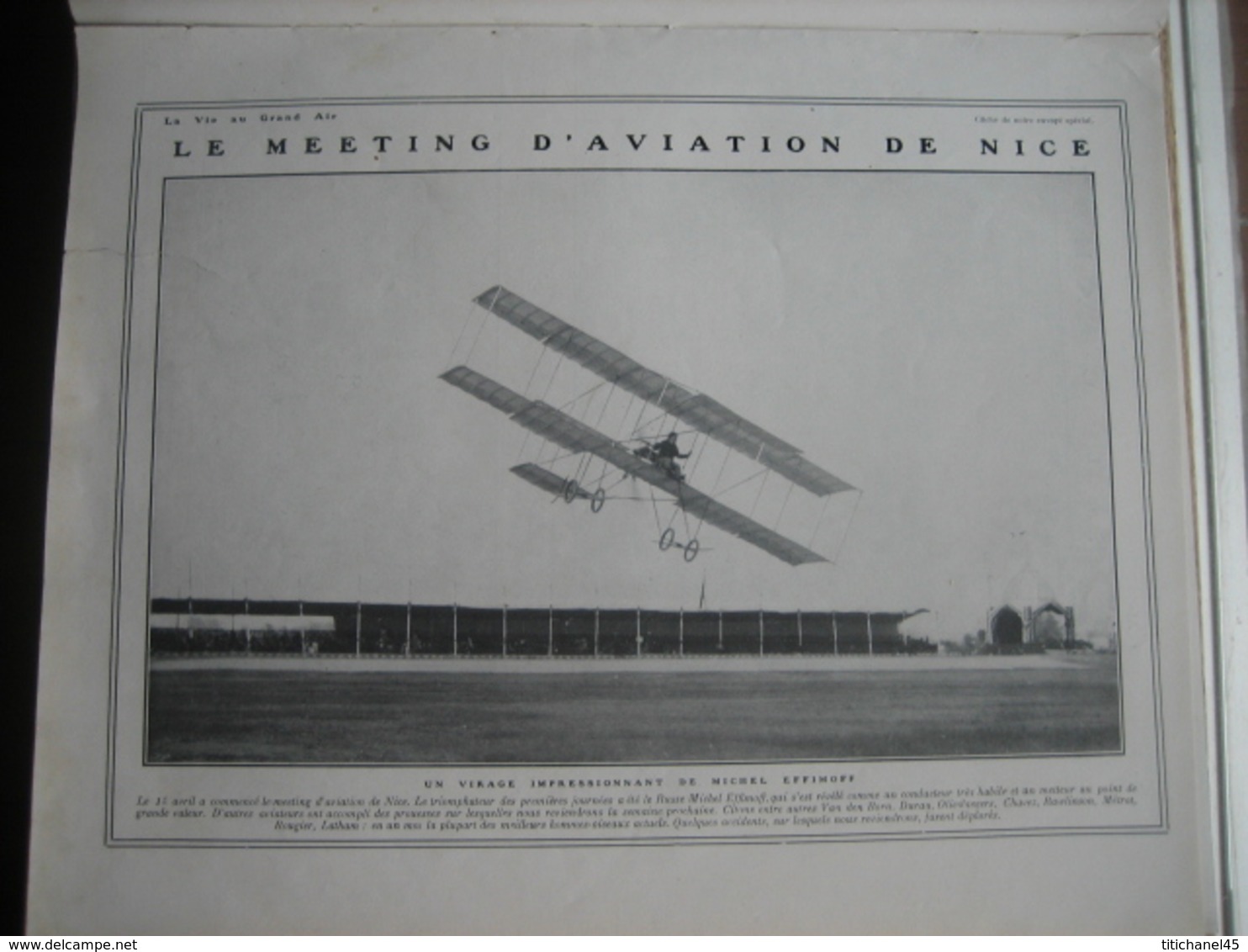 1910 AVIATION : H. FARMAN- MEETING DE NICE/ RUGBY : LYON CHAMPION DE FRANCE/ BOXE : SAM MAC VEA VAINQUEUR de JIM STEWART