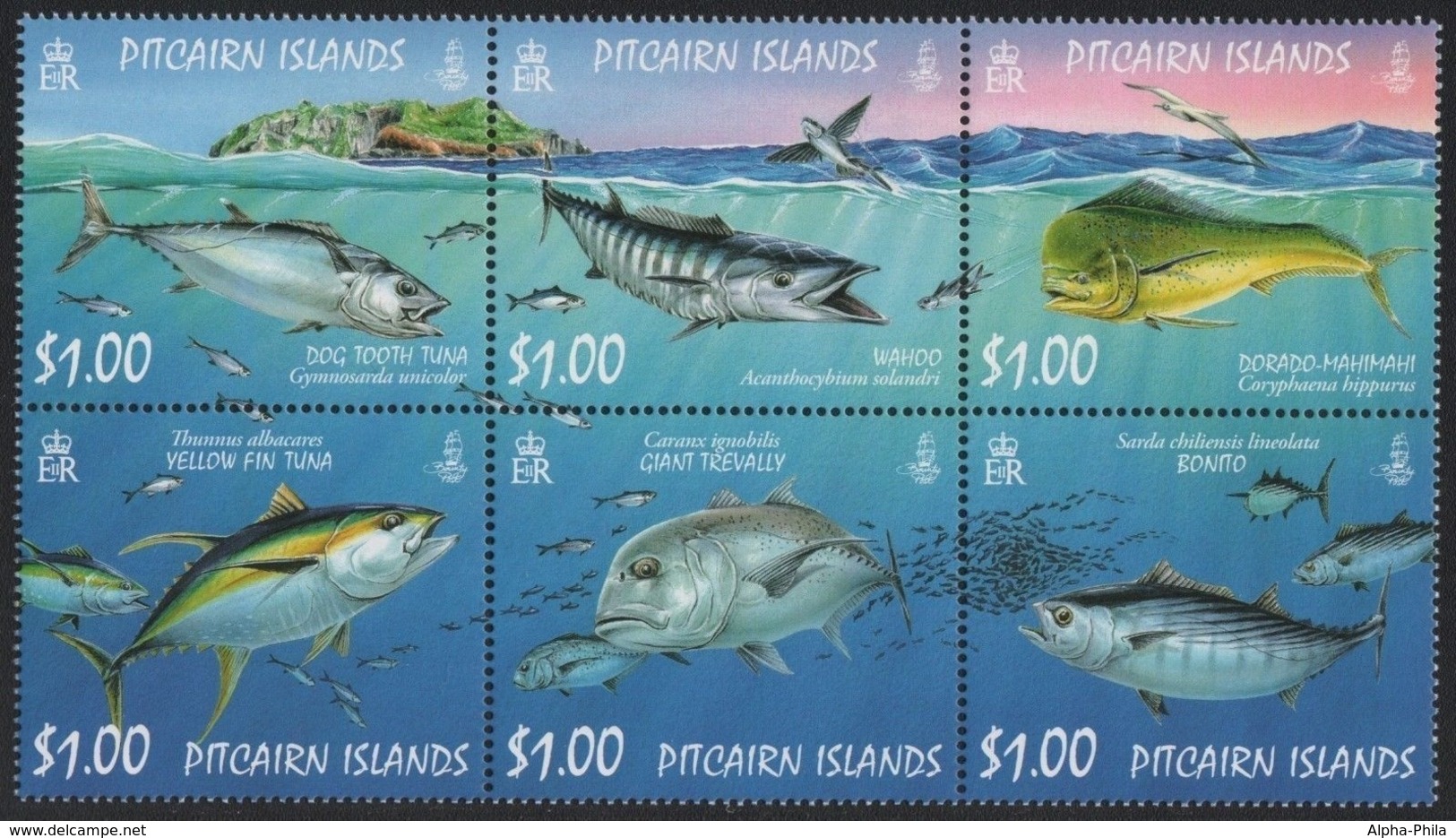 Pitcairn 2007 - Mi-Nr. 743-748 ** - MNH - Fische / Fish - Pitcairninsel