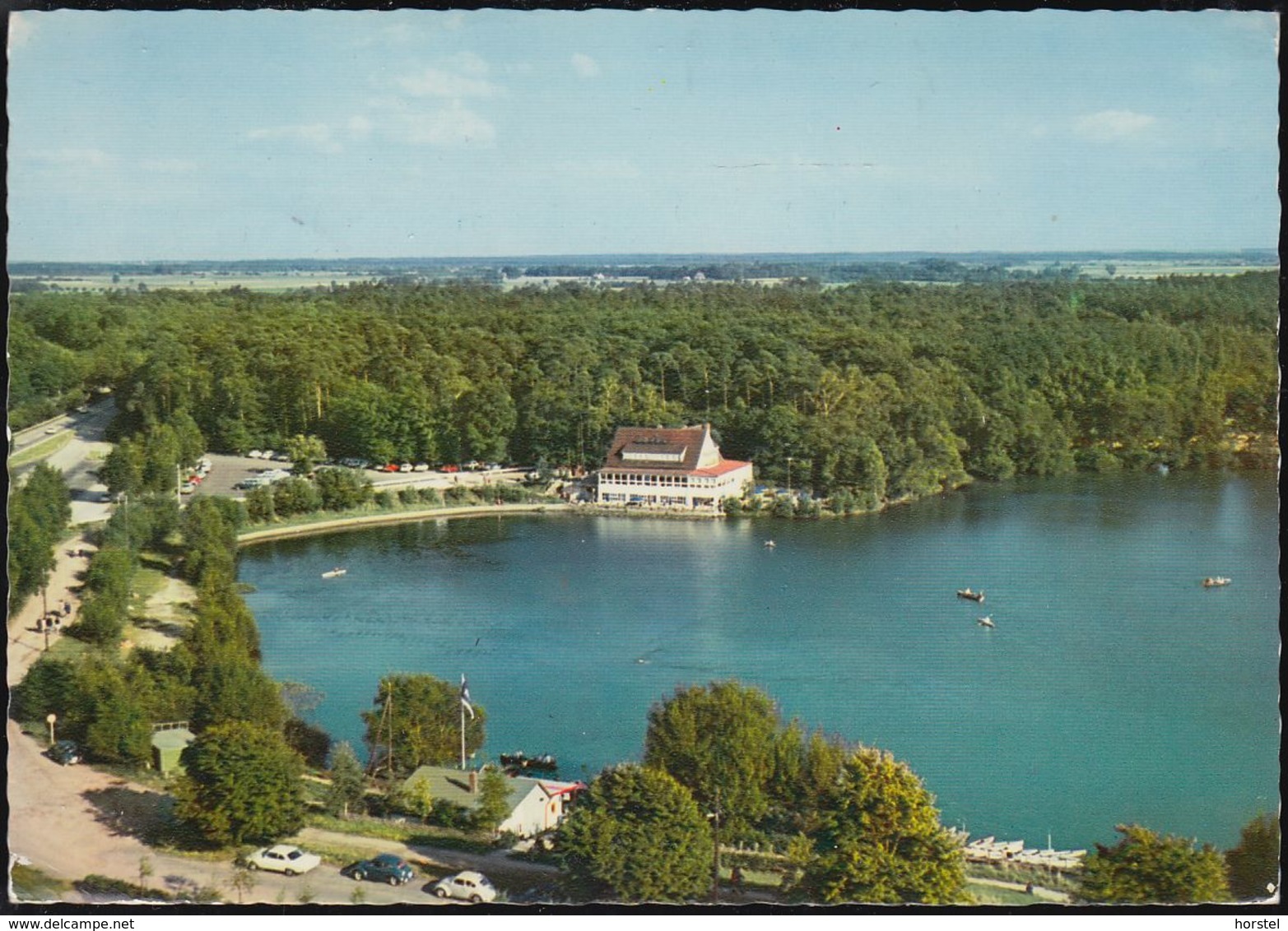 D-31275 Lehrte - Hohenhorst-See - Auto - Cars - VW Käfer - Opel Rekord - Luftbild - Aerial View - Lehrte