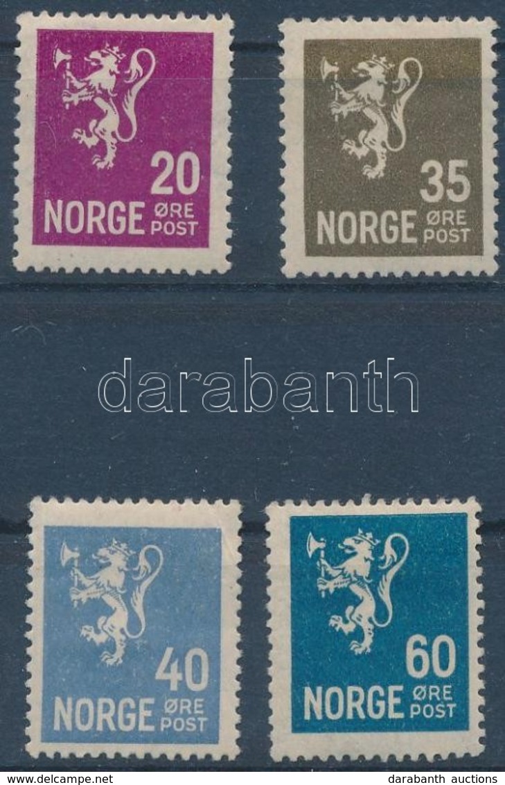 * Norvégia 1926 Mi 123, 128, 129 (törött), 132 (** Mi EUR 442,-) - Autres & Non Classés