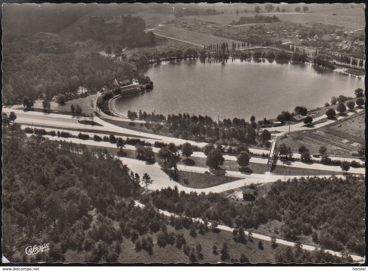 D-31275 Lehrte - Autobahn- Raststätte "Hohenhorst-See"  - Lehrte - Brücke - Cekade Luftbild - Aerial View - Lehrte