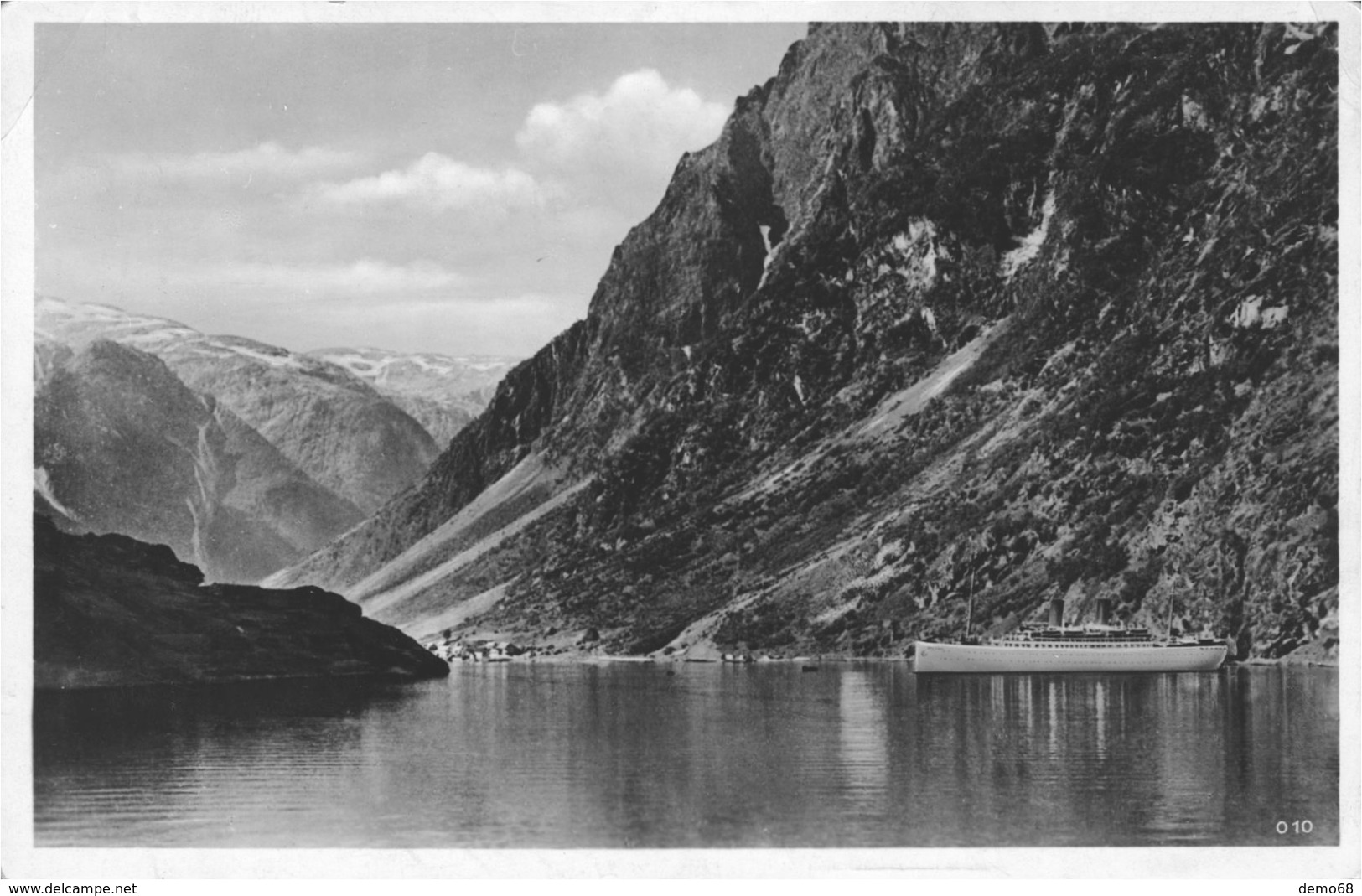 Naerofjord NORVEGE GUDVANGEN   Im   Véritable Photo Avec Navire 1937 - Noorwegen