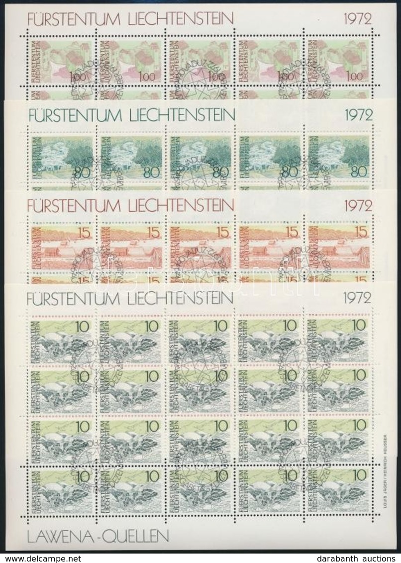 O Liechtenstein 20-as ívek Mi 573-577, 584-586, 596-599 (Mi EUR 170,-) - Otros & Sin Clasificación