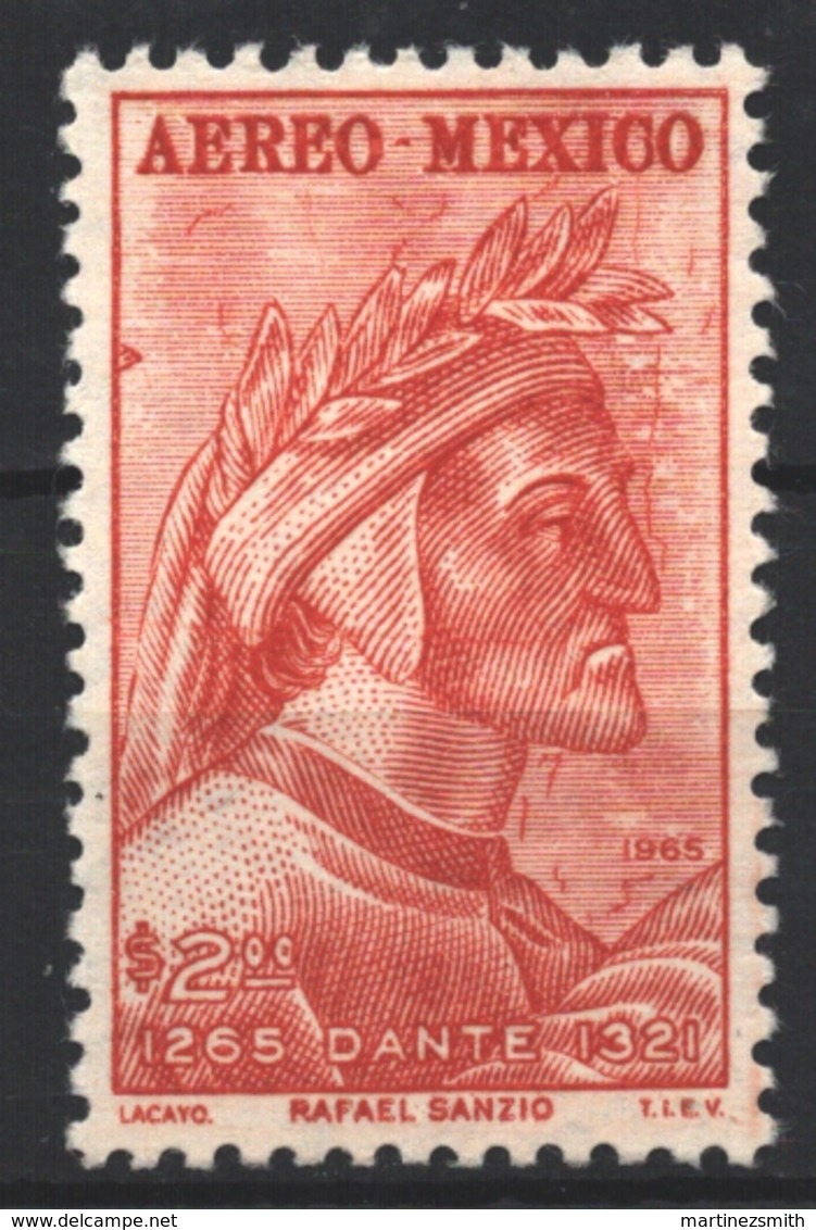 Mexico - Mexique 1965 Airmail Yvert 260, 7th Centenary Of The Birth Of The Poet Dante Alighieri - MNH - México