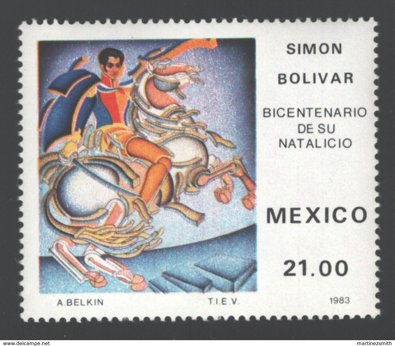 Mexico - Mexique 1983 Yvert 1017, Bicentenary Of The Birth Of Simón Bolívar - MNH - México