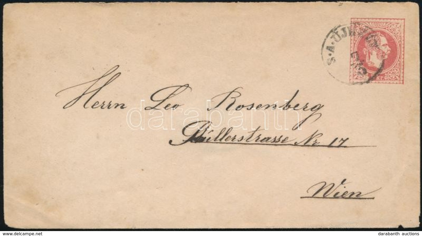 ~1869 5kr Díjjegyes Boríték ,,S.A.ÚJHELY' - Wien - Autres & Non Classés