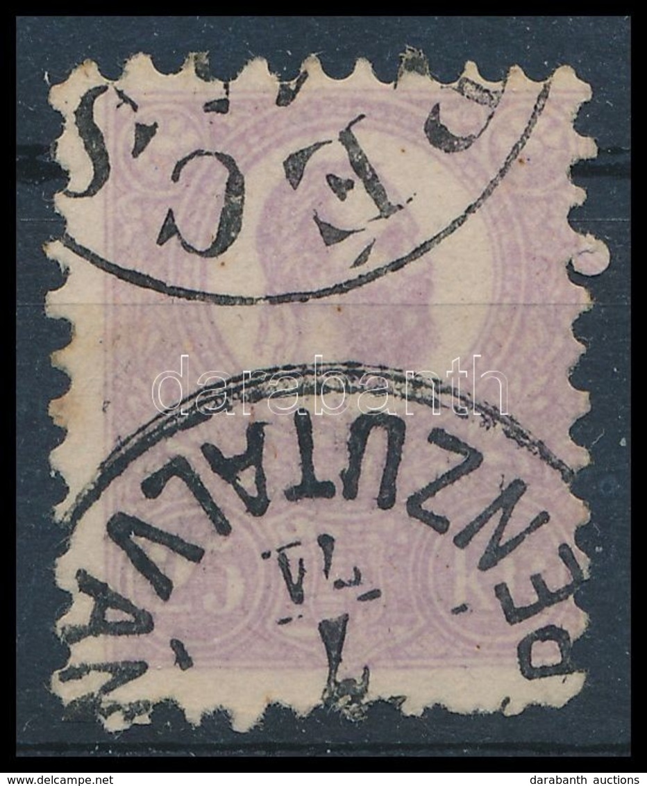 O 1871 Kőnyomat 25kr Ibolya 'PÉNZUTALVÁNY PÉCS' (45.000) - Sonstige & Ohne Zuordnung