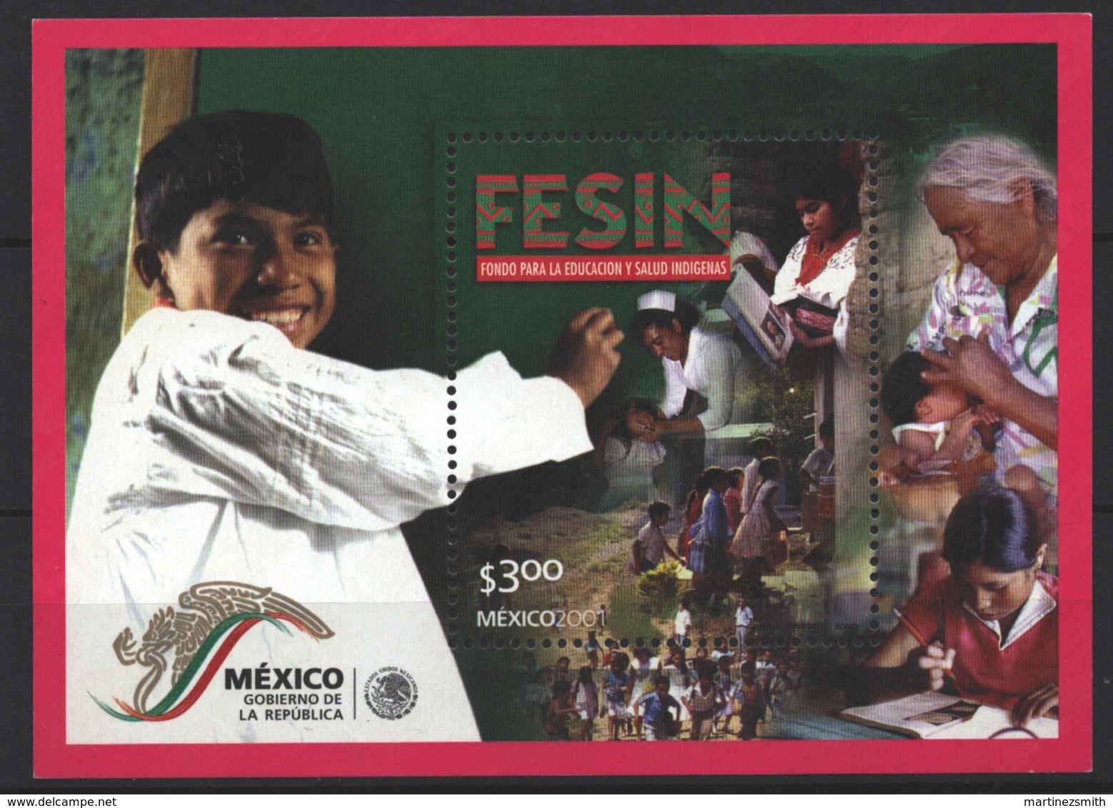 Mexico - Mexique 2001 Yvert BF 59, FESIN - Miniature Sheet - MNH - Mexiko