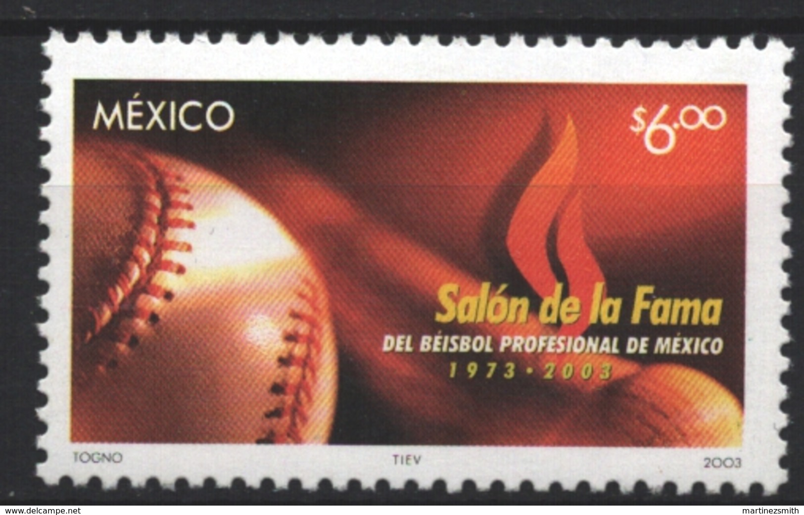 Mexico - Mexique 2003 Yvert 2043, 30th Anniversary Of Baseball 'Salón De La Fama' / Hall Of Fame - MNH - México